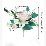 Artificial Big Rose Flower Home Wedding Garden Decoration Long Branch Bouquet