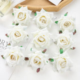 10pcs Velvet Rose Head Silk Flower Wedding Home Decoration