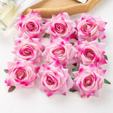 10pcs Velvet Rose Head Silk Flower Wedding Home Decoration