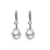 925 Silver Necklace Earrings Set with 10MM Pearl