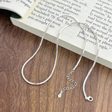 S925 Square Snake Bone Clavicle Chain for Women