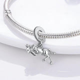 Bamela Sterling Silver Bullfighting Charm Love Spain Bead Bracelet