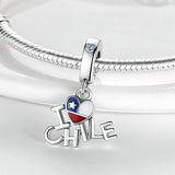 Bamela Sterling Silver Bullfighting Charm Love Spain Bead Bracelet
