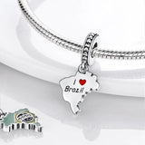 Bamela Sterling Silver Bullfighting Charm Love Spain Bead Bracelet
