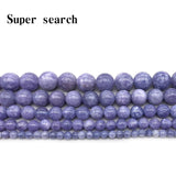 Natural Stone Beads Amethysts Purple Crystal Round Loose Beads Bracelet