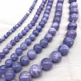 Natural Stone Beads Amethysts Purple Crystal Round Loose Beads Bracelet