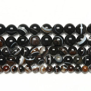 AAAA Coffe Sardonyx Agate Round Loose Beads 6 8 10 12MM Pick Size