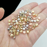 100-400pcs 6mm Star Shape CCB Beads Silver Spacer for DIY Jewelry