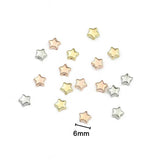 100-400pcs 6mm Star Shape CCB Beads Silver Spacer for DIY Jewelry