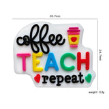 10pc TEACH Silicone Beads Teether Food-Grade Chewing Teeth DIY Chain
