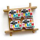 10pc TEACH Silicone Beads Teether Food-Grade Chewing Teeth DIY Chain