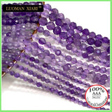 Natural Stone Beads Amethyst Loose Round Gemstone DIY Jewelry
