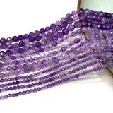 Natural Stone Beads Amethyst Loose Round Gemstone DIY Jewelry