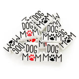 10pcs Dog Mom Silicone Teether Beads Chewing Teeth DIY Jewelry Accessories