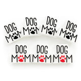 10pcs Dog Mom Silicone Teether Beads Chewing Teeth DIY Jewelry Accessories
