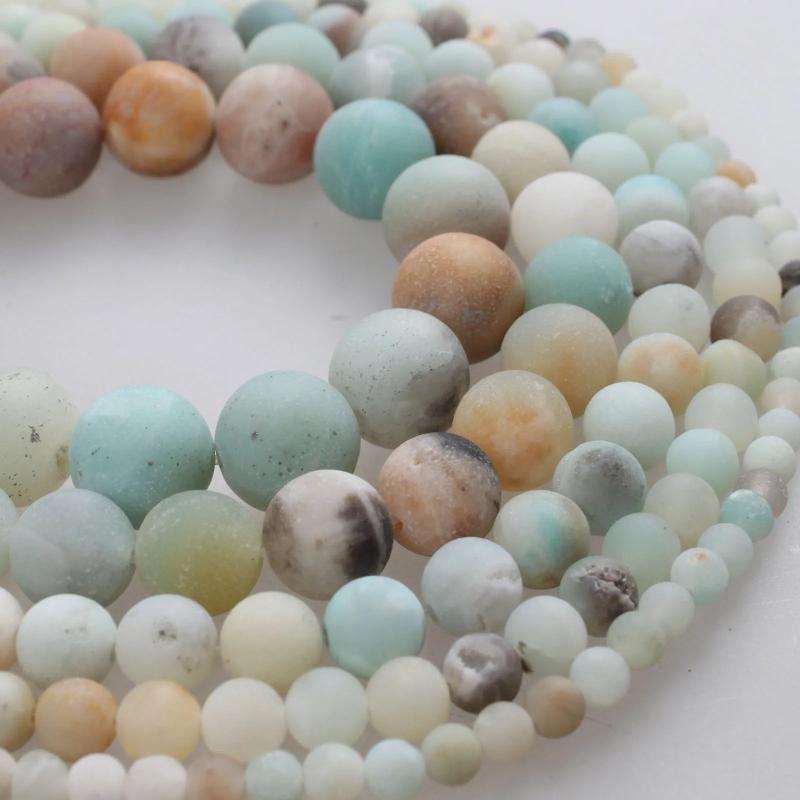 Natural Matte Stone Beads Round Loose Beads 4 6 8 10 12m
