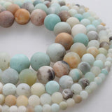 Natural Matte Stone Beads Round Loose Beads 4 6 8 10 12m