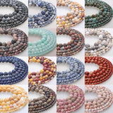Natural Matte Stone Beads Round Loose Beads 4 6 8 10 12m