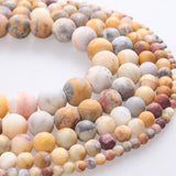 Natural Matte Stone Beads Round Loose Beads 4 6 8 10 12m