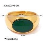 Youthway Oval Lapis Lazuli Stone Ring Waterproof Jewelry