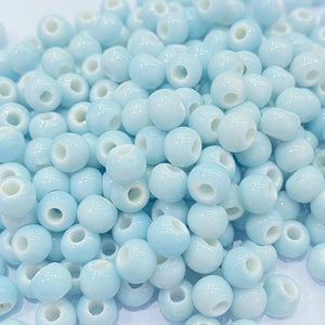 200pcs 50 Different-Colors Round Spacer Beads Ceramic Porcelain 6MM DIY Jewelry
