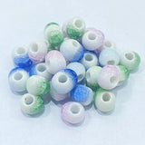 200pcs 50 Different-Colors Round Spacer Beads Ceramic Porcelain 6MM DIY Jewelry