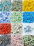 200pcs 50 Different-Colors Round Spacer Beads Ceramic Porcelain 6MM DIY Jewelry