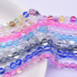 6MM Matte Flash Mermaid Bead DIY Round Glitter Moonstone Bracelet