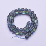 6MM Matte Flash Mermaid Bead DIY Round Glitter Moonstone Bracelet
