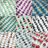 10Pcs/Lot Multicolored Stone Finger Rings For Women Jewelry