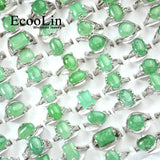 10Pcs/Lot Multicolored Stone Finger Rings For Women Jewelry
