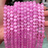 Dyed Selenite Stone Beads 8mm Round Gypsum Loose Spacer Bead Jewelry Making