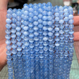 Dyed Selenite Stone Beads 8mm Round Gypsum Loose Spacer Bead Jewelry Making