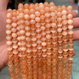 Dyed Selenite Stone Beads 8mm Round Gypsum Loose Spacer Bead Jewelry Making