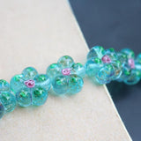 Pink Mix Flower Lampwork Glass Beads for Jewelry Making