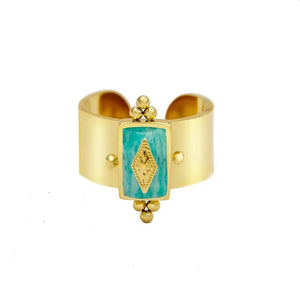 Vintage Stainless Steel Shell Evil Eyes Ring For Women
