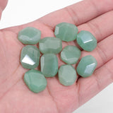 Faceted Square Stone Pendant Beads for Jewelry Making