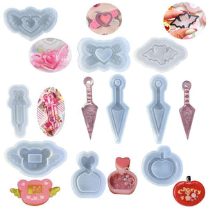 3D Love Wings Quicksand Mold Pendant Silicone Mold DIY Resin Casting Mold