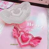 3D Love Wings Quicksand Mold Pendant Silicone Mold DIY Resin Casting Mold