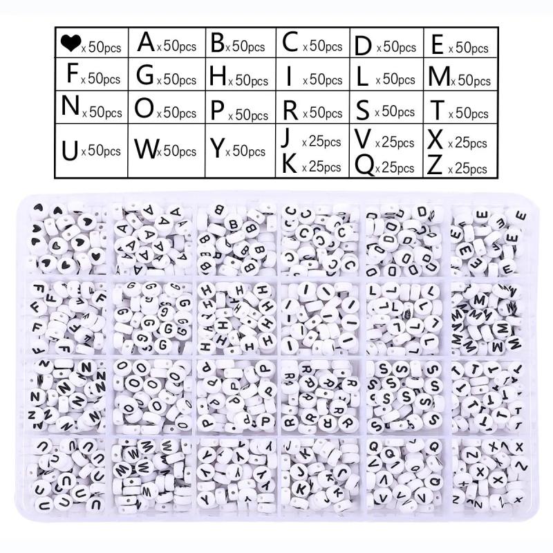 Acrylic Letter Bead Set for DIY Necklace Bracelet Jewelry