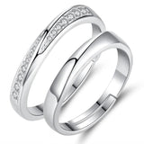 925 Silver Needle Women's Opening Ring Anniversary Wedding