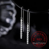 925 Sterling Silver Tassel Long Drop Earring for Women Piercing Jewelry