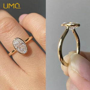 Oval Cut Crystal CZ Engagement Ring for Women Wedding Jewelry Gift