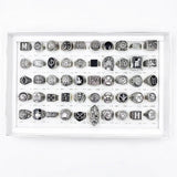 Mixed Antique Silvery Golden Alloy Charm Jewelry Ring Accessories Gift