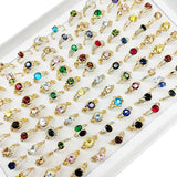 20pcs/Lot Big Zircon Rhinestone Finger Rings For Women Mix Style Wedding