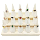 20pcs/Lot Big Zircon Rhinestone Finger Rings For Women Mix Style Wedding