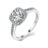 CC Square Stone Engagement Ring Bridal Wedding Ring CC627