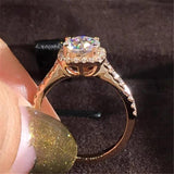 CC Square Stone Engagement Ring Bridal Wedding Ring CC627