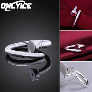 925 Silver Nail Rings Wedding Party Jewelry Accessories