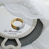 Minimalism Stainless Steel Two-color Splicing Rings 18K Geometric Round Circle